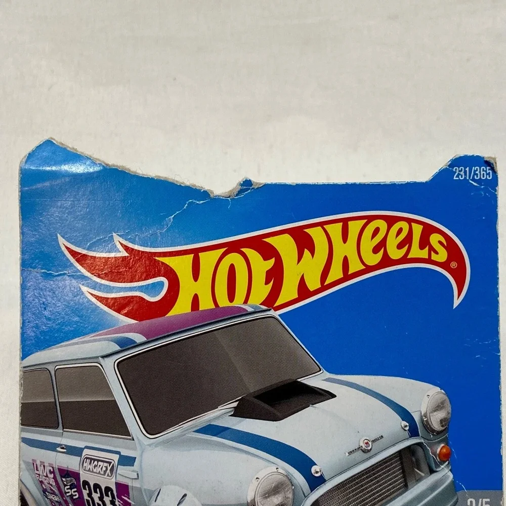 Hot Wheels Mini Morris 231/365 Light Blue HW Snow Stormers 2/5 Die-cast 1:64 Car